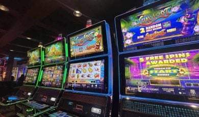 slot machines gaming floor in Grande Prairie