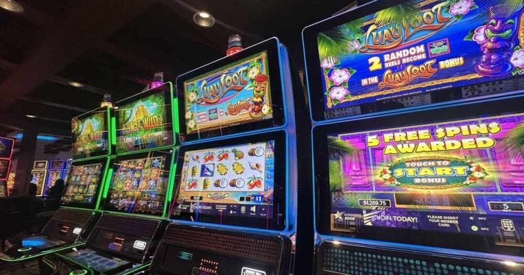 slot machines gaming floor in Grande Prairie