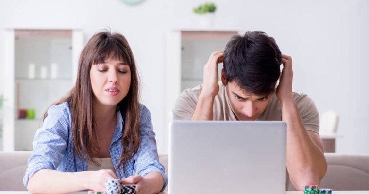 Family of wife and husband gambling online