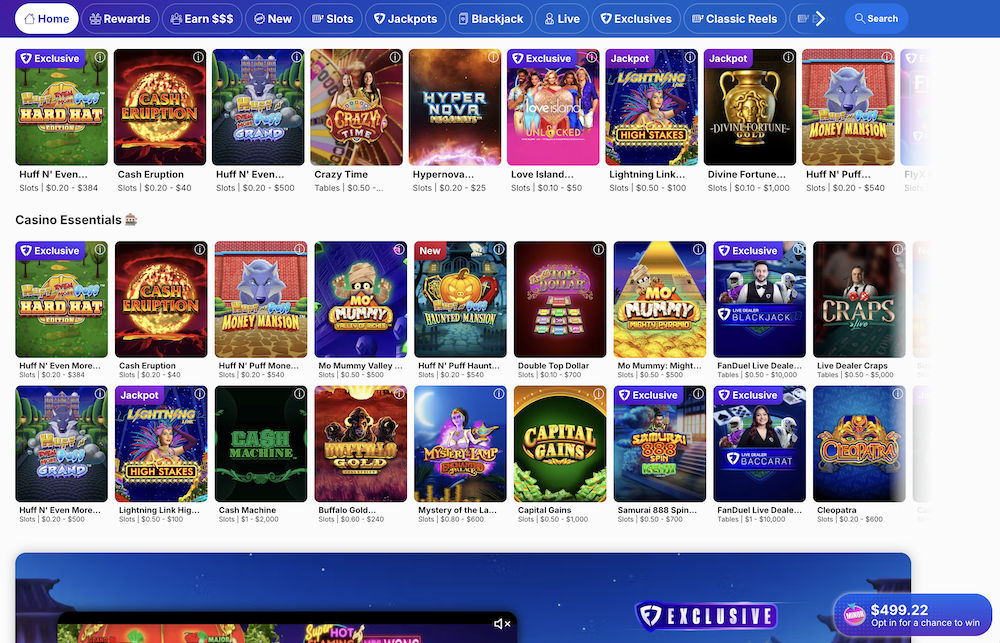 FanDuel Casino Michigan Screenshot