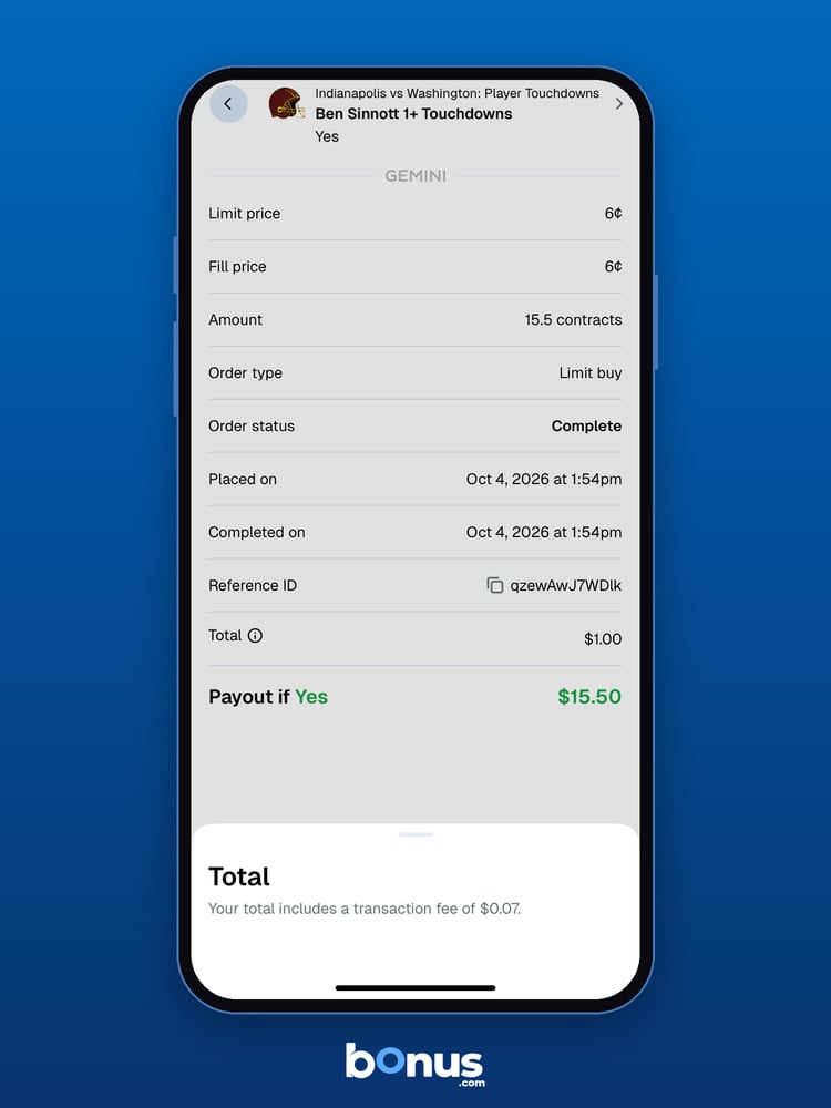 Gemini trade transaction fee