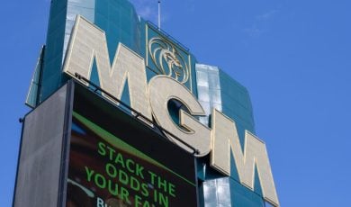 MGM sign is seen at MGM Grand