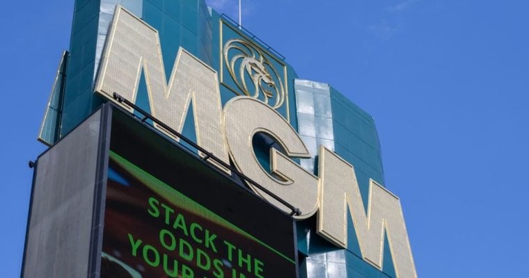 MGM sign is seen at MGM Grand