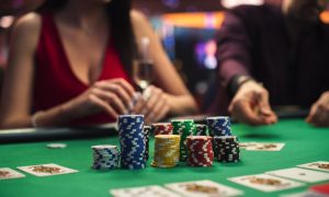 Poker Game in Casino
