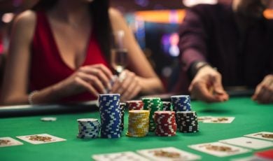 Poker Game in Casino