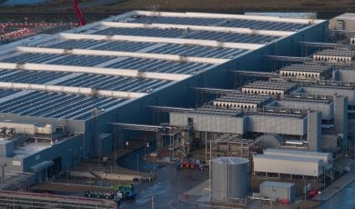 Aerial,Data,Center,Exterior,Infrastructure.,Aerial,View.