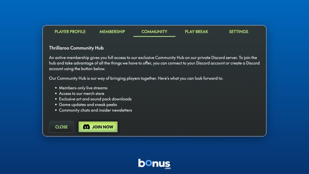 the Community Hub, reserved for paying members.